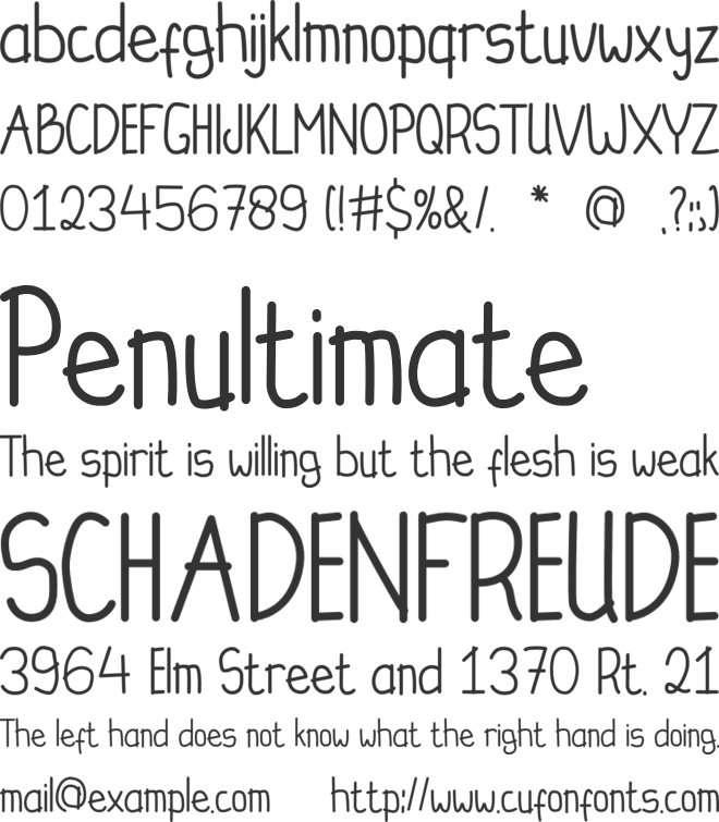 PLAYFUL CARTOON font preview