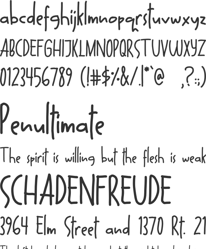 New Novocaine font preview