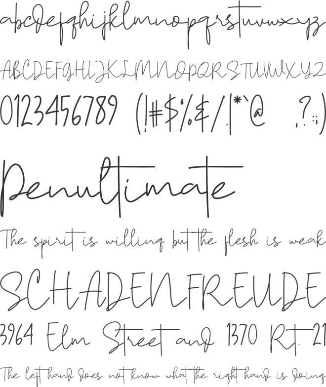 Joe Sandalmoe font preview