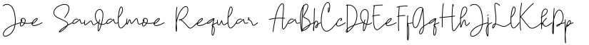 Joe Sandalmoe Regular font