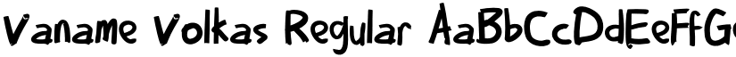 Vaname Volkas Regular font