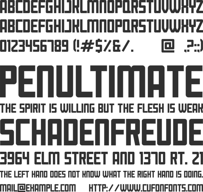 SIGNA font preview