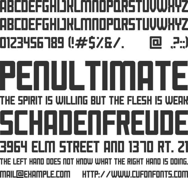 SIGNA font preview