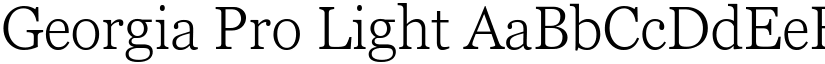 Georgia Pro Light font