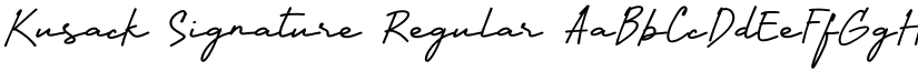 Kusack Signature Regular font