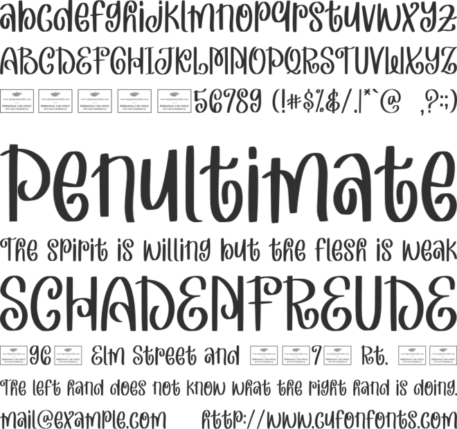Stocking Stuffer font preview