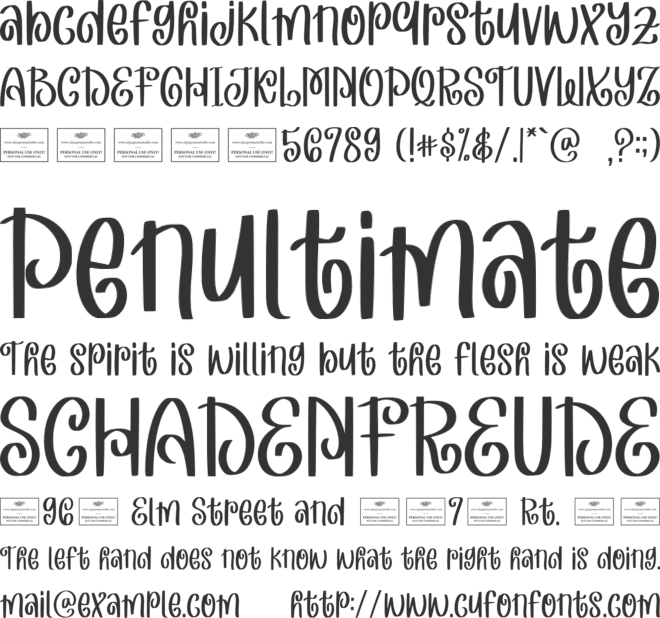 Stocking Stuffer font preview