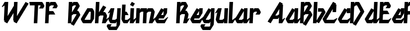 WTF Bokytime Regular font