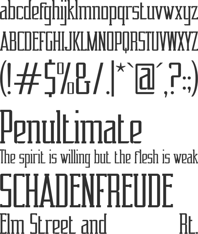 Rockindro font preview