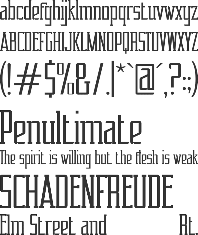 Rockindro font preview