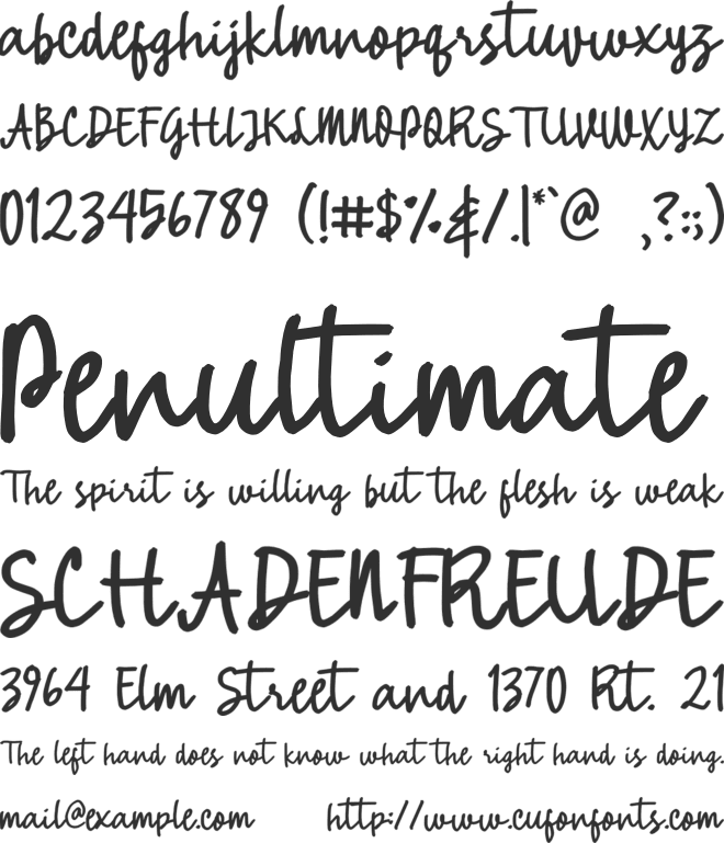 Sun Stamford font preview