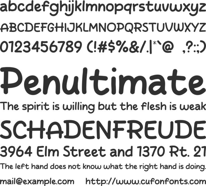 Next Sunday font preview