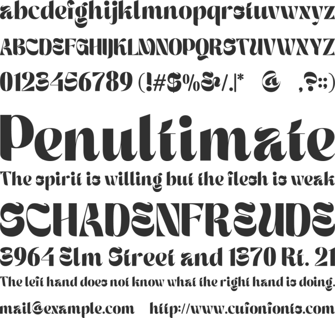 Masyte font preview