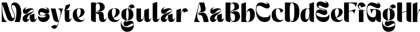 Masyte Regular font