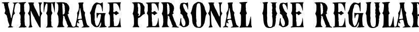 Vintrage Personal Use Regular font