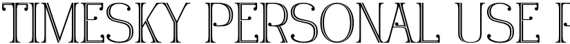 Timesky Personal Use Regular font