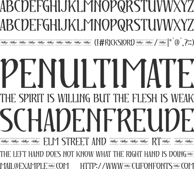 Rickslord Personal Use font preview