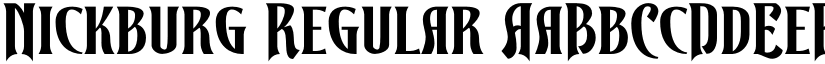 Nickburg Regular font