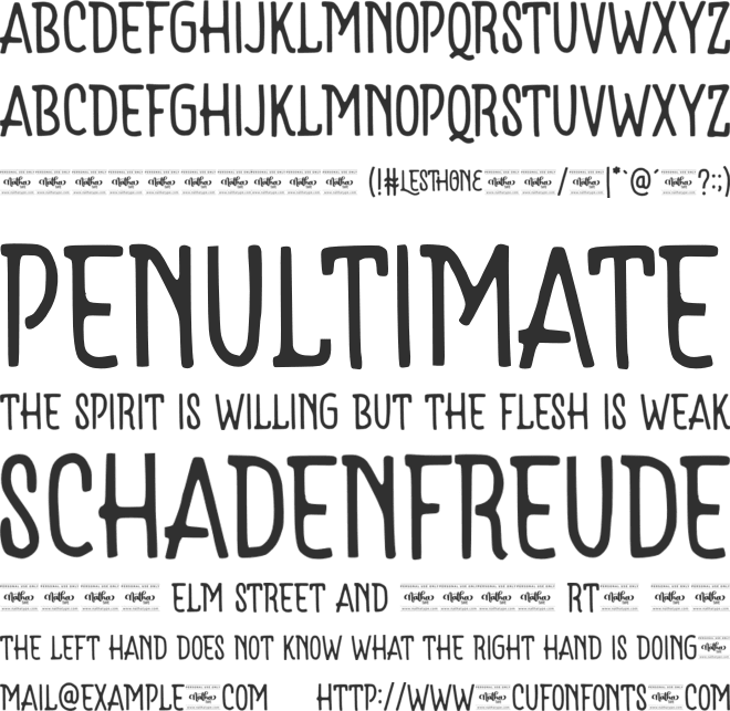 Lesthone Personal Use font preview