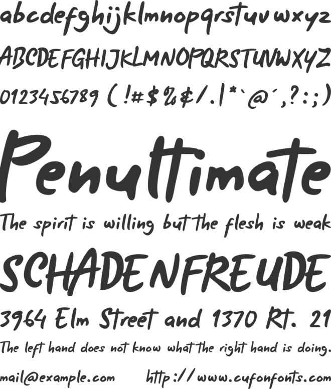 Redwood Mount font preview