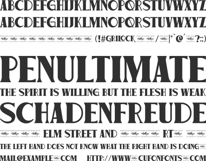 Grilock Personal Use font preview