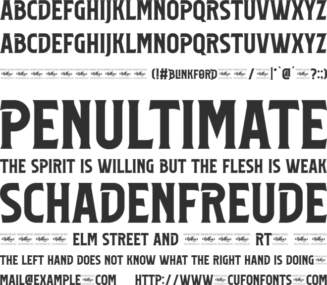 Blinkford Personal Use font preview