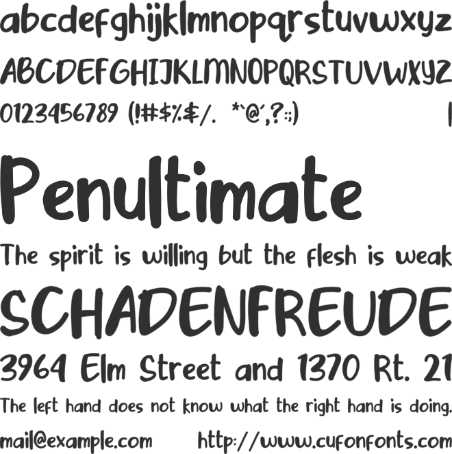 Betrend Zone font preview