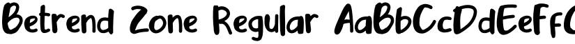 Betrend Zone Regular font