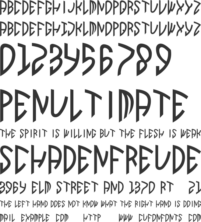 WB Right font preview