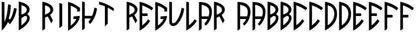 WB Right Regular font