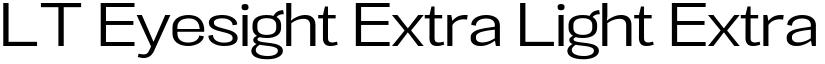 LT Eyesight Extra Light Extra Expanded font