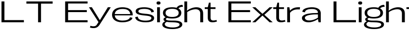 LT Eyesight Extra Light Ultra Expanded font