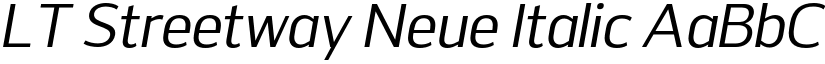 LT Streetway Neue Italic font