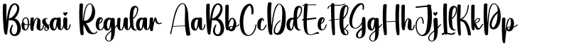 Bonsai Regular font