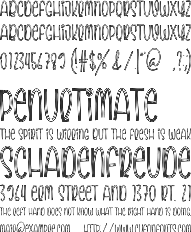 Winter Story font preview