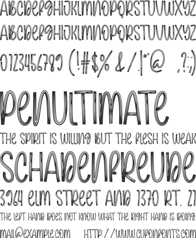 Snowing Night font preview