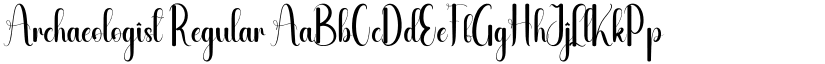 Archaeologist Regular font