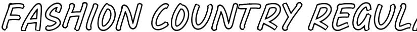 Fashion Country Regular font