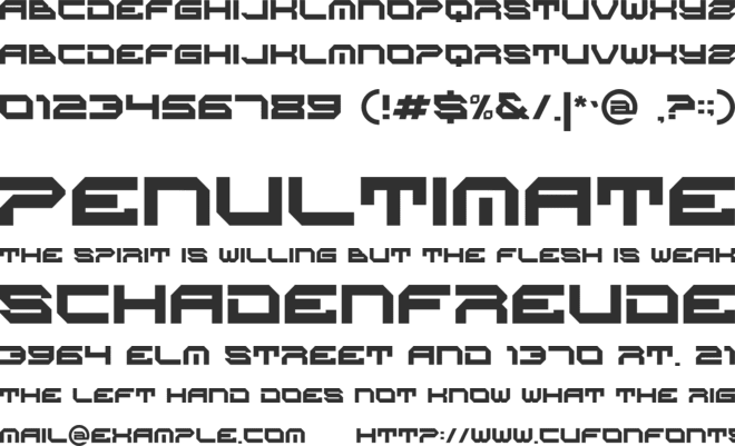 Space Games font preview