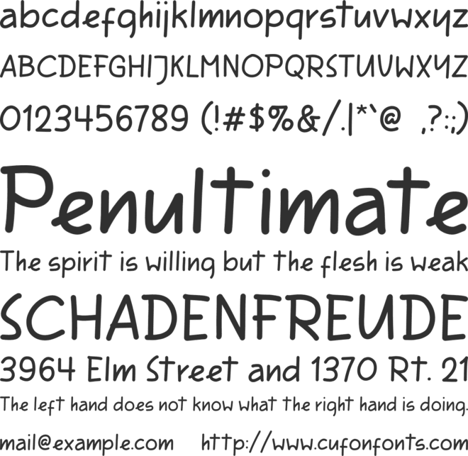 Cheerful Donuts font preview
