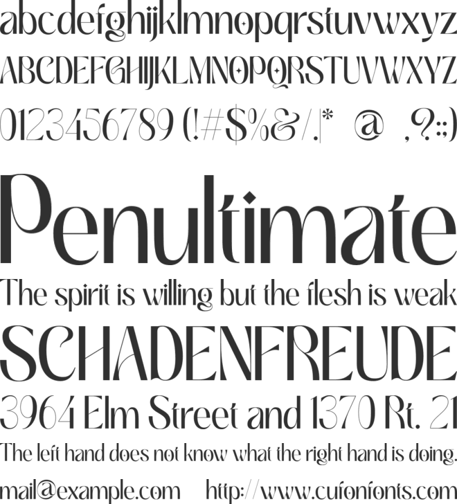 Rafgins font preview