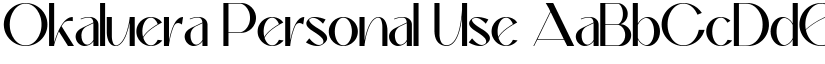 Okaluera Personal Use font