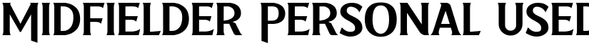 Midfielder Personal Used font