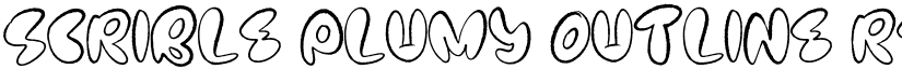 Scrible Plumy Outline Regular font