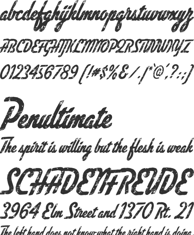 Fendesert Script font preview