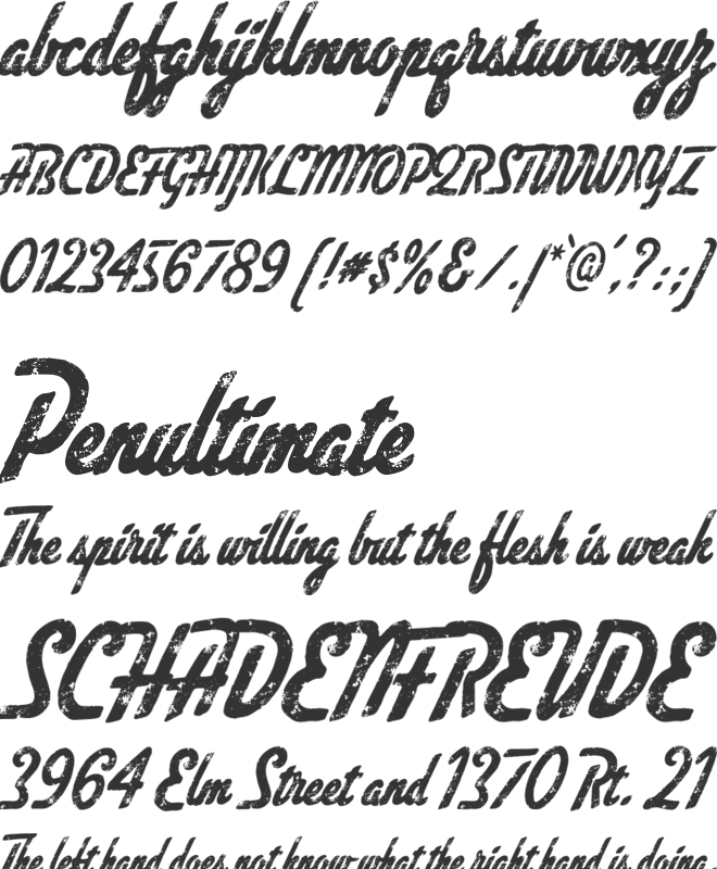 Fendesert Script font preview