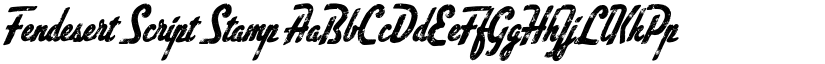 Fendesert Script Stamp font