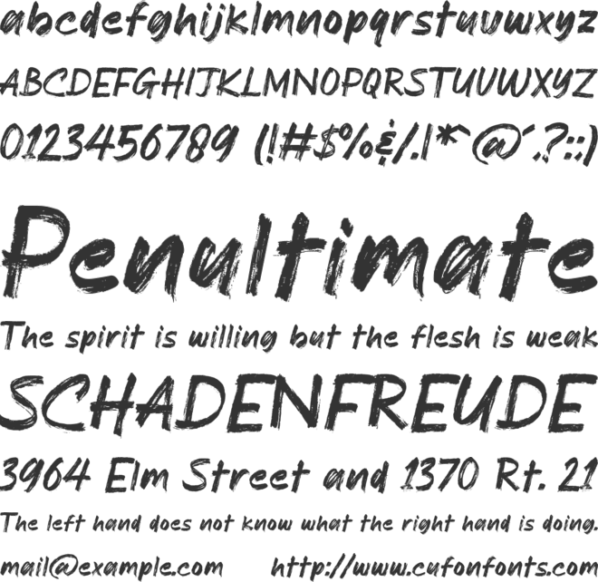 Rougher font preview