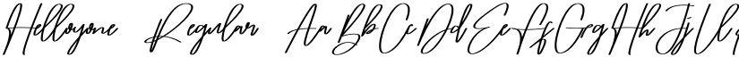 Helloyone Regular font
