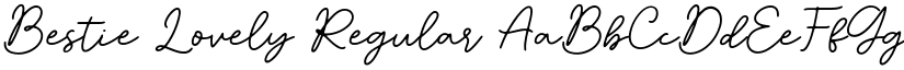 Bestie Lovely Regular font